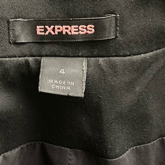 Classic single button black slim fit longline Express blazer - Picture 5 of 5